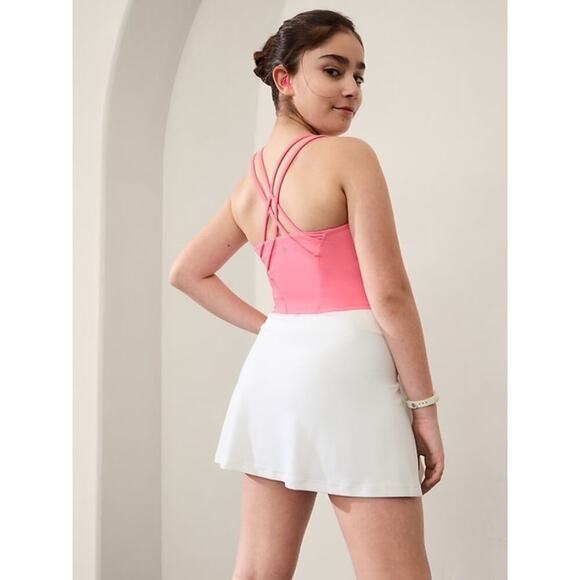 Athleta Girls' Pink Long Distance Strappy Built in Bra Tank Top Size Large - Picture 2 of 6